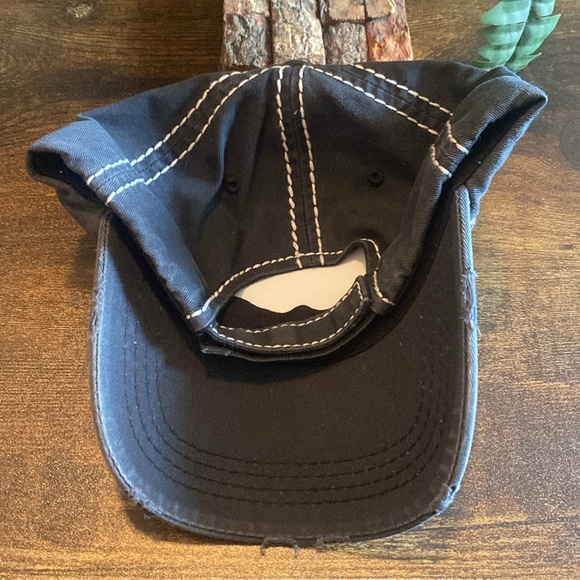 Blackish/grey bill cap!  Beautifully distressed! - Picture 3 of 4